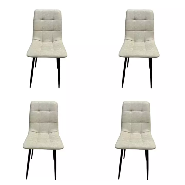 Pack de 4 silla Cleo eco cuero Beige