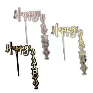 141 TOPPER HAPPY BIRTHDAY - 15X11CM