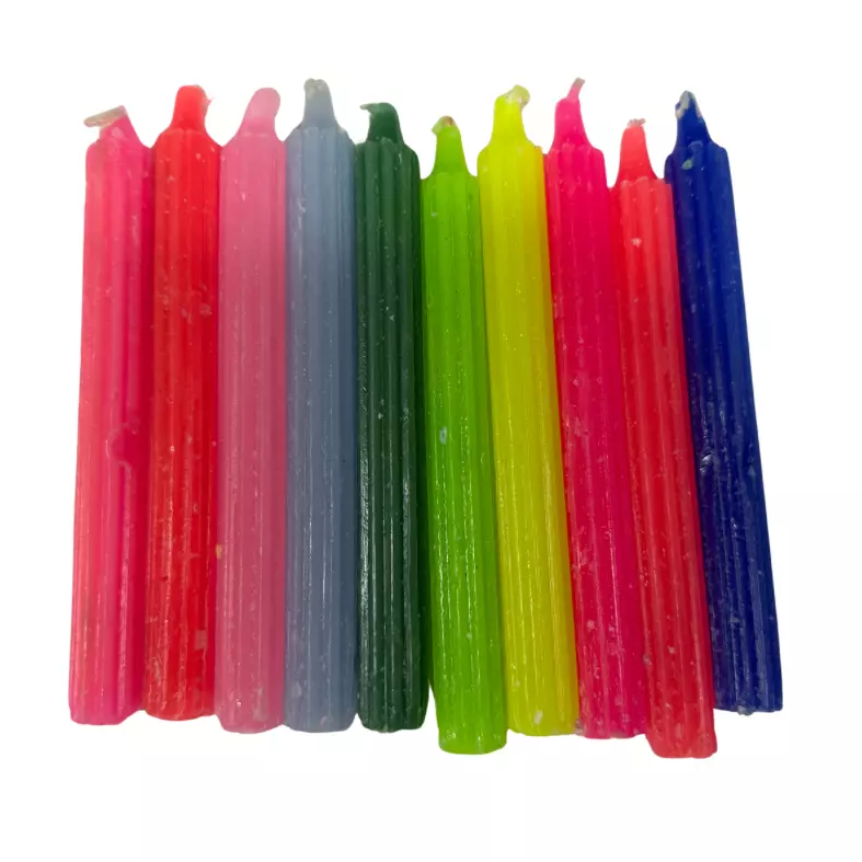 VELAS COLORES X 10 UNID