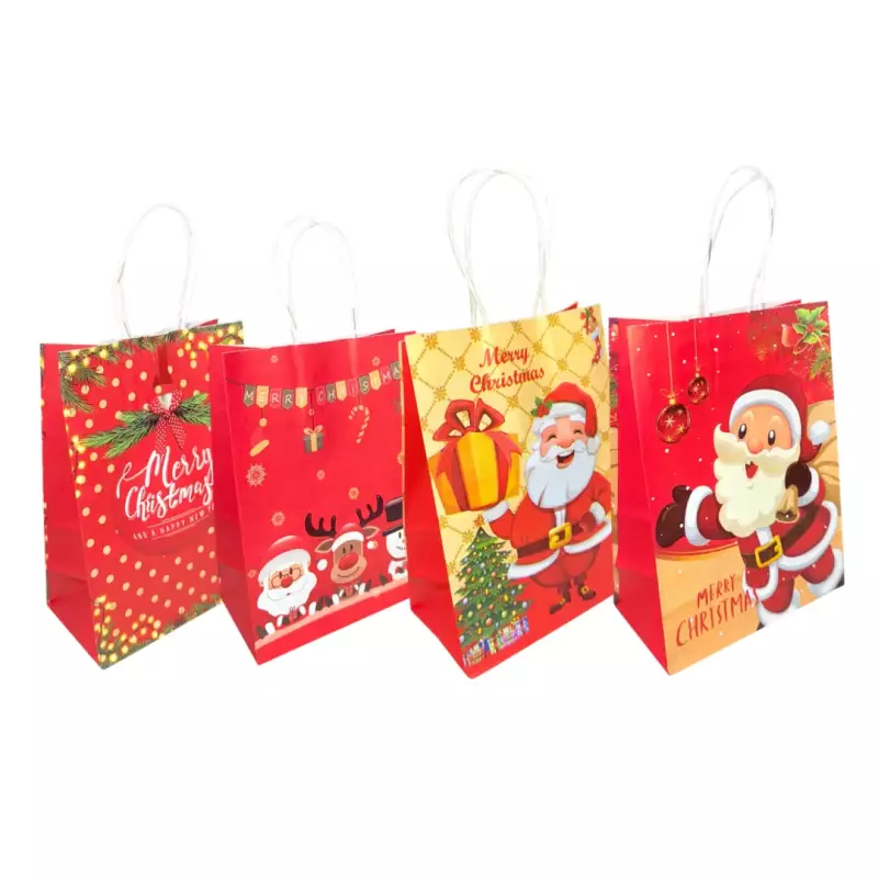 12 Bolsas Regalo Navidad (Surtidas)