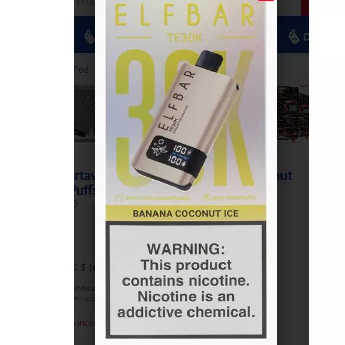 ELFBAR TE30K BANANA COCONUT ICE