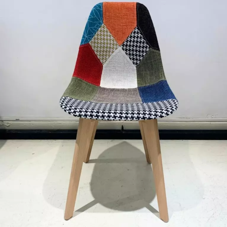 Pack 4 sillas Tulip Patchwork