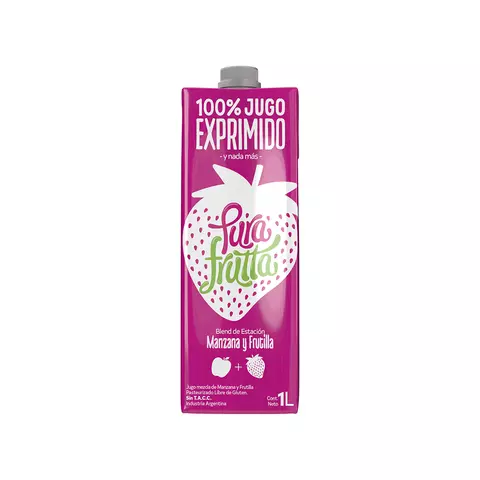 Pura fruta manzana y frutilla x 1L