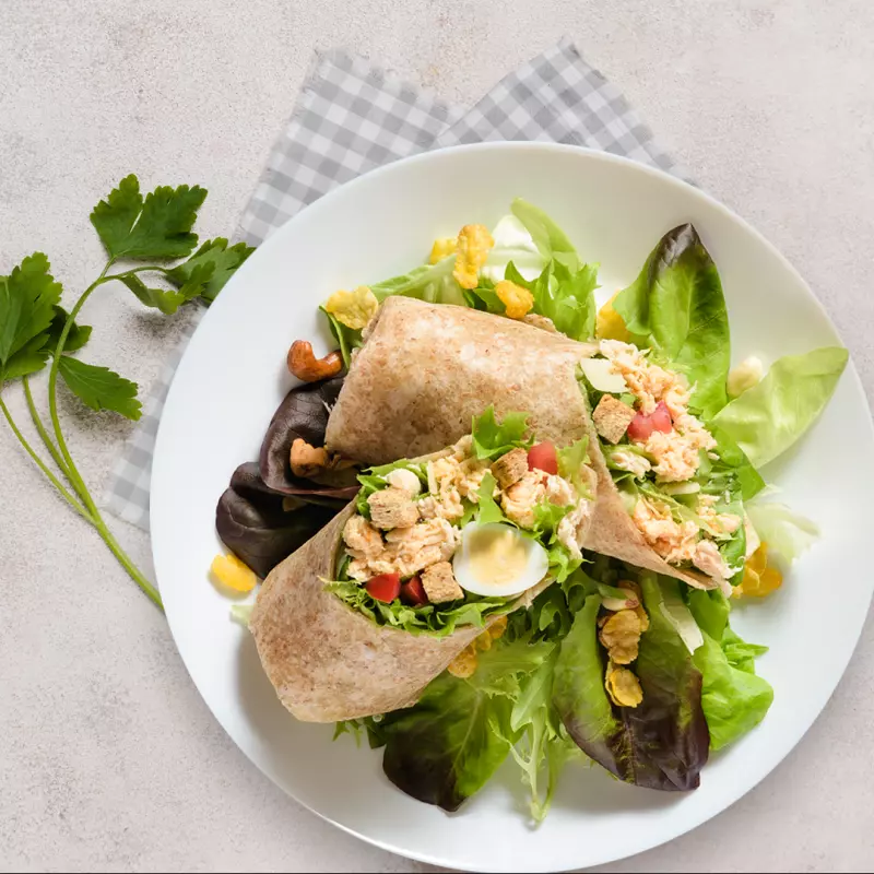 Wrap de Frango Picante (Vegetariano)