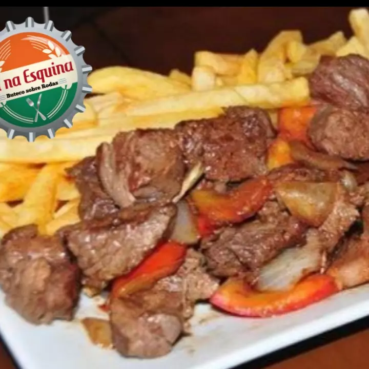 Contra filé com Fritas