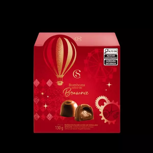 Cubo com Bombons Brownie 130g