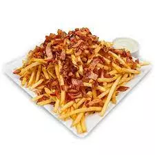 porção fritas inteira bacon