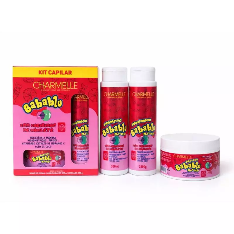 Kit Capilar Babablu Morango 3xq