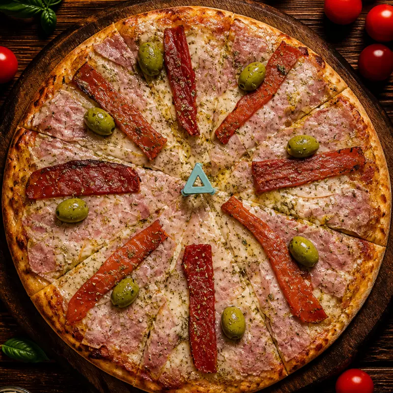 PIZZA JAMON Y MORRON