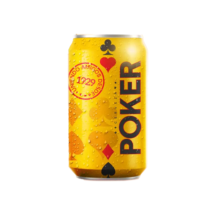 Cerveza póker lata x 330ml