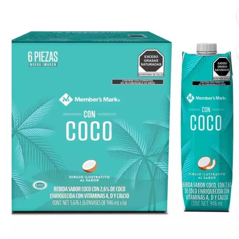 BEBIDA SABOR COCO MM  6 PZAS