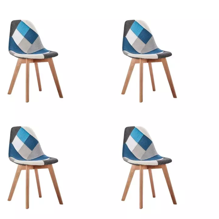 Pack 4 Silla Tulip Patchwork