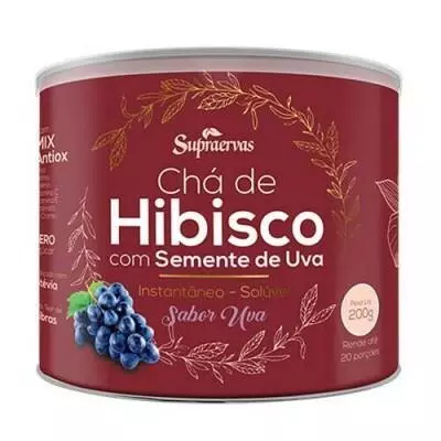 CHA DE HIBISCO E SEMENTE DE UVA