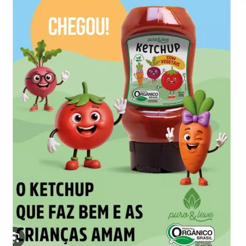 KETCHUP ORGÂNICO COM VEGETAIS 220G
