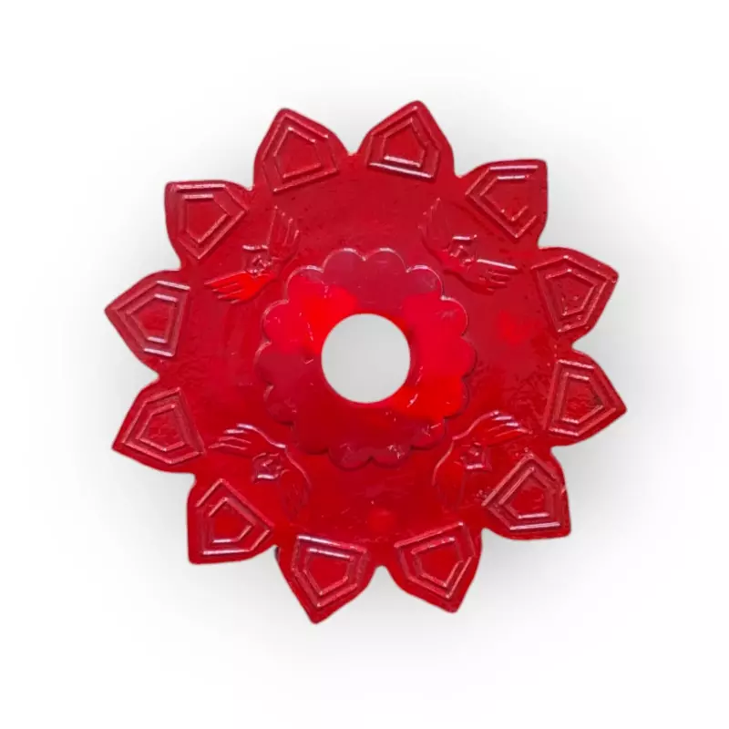 Prato Judith Inox Lotus Vermelho