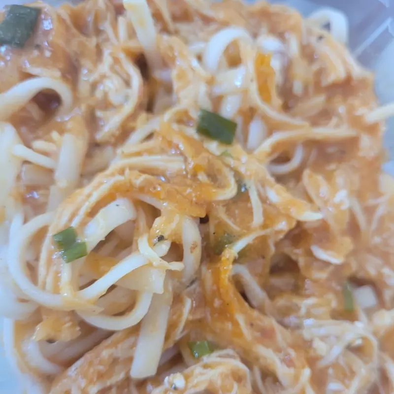 Espaguete de Tapioca com Frango