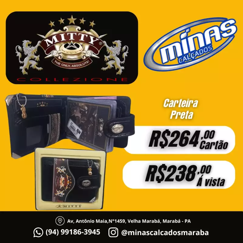 Carteira Preta RF:M0F