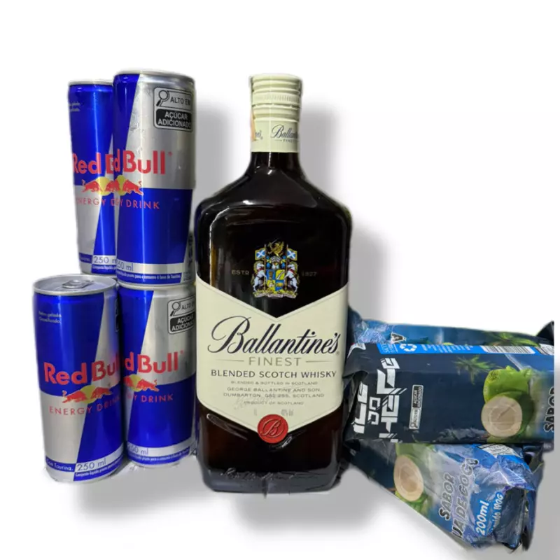 COMBO BALLANTINES+ GELO+ RED BULL