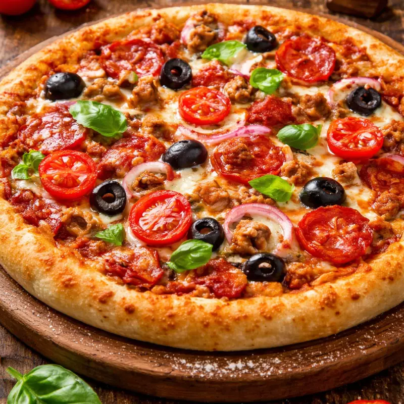 Pizza broto salgada um sabor