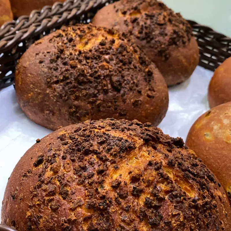 Pão de paçoca de pinhão congelado