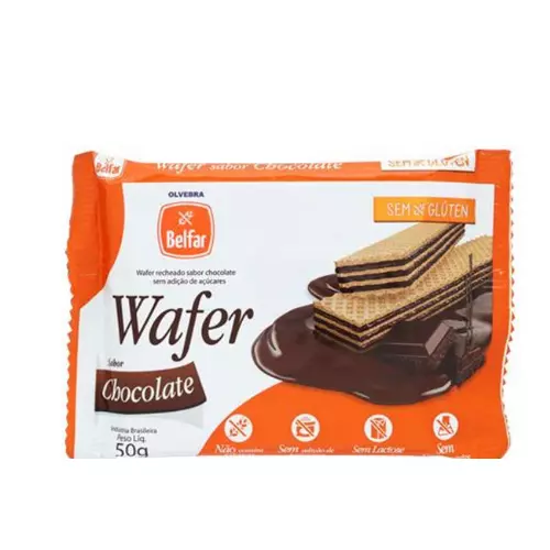Wafer Chocolate Sem Lactose 50g