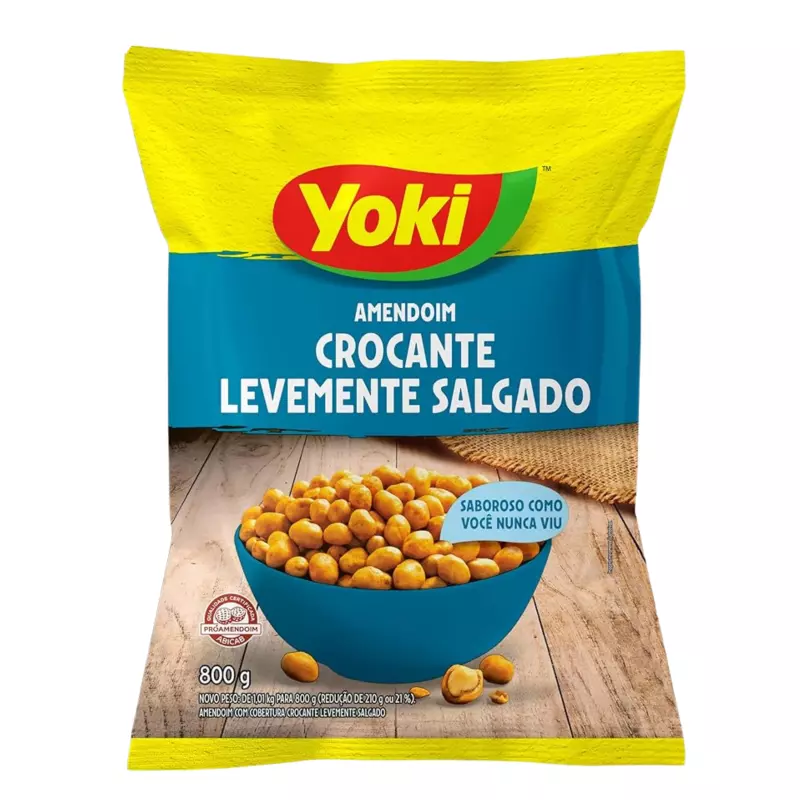 Amendoim Crocante Salgado Yoki 800g