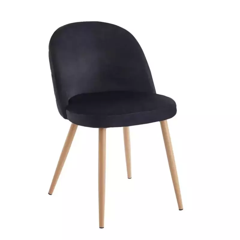Silla Macron Pata Simil madera Negro