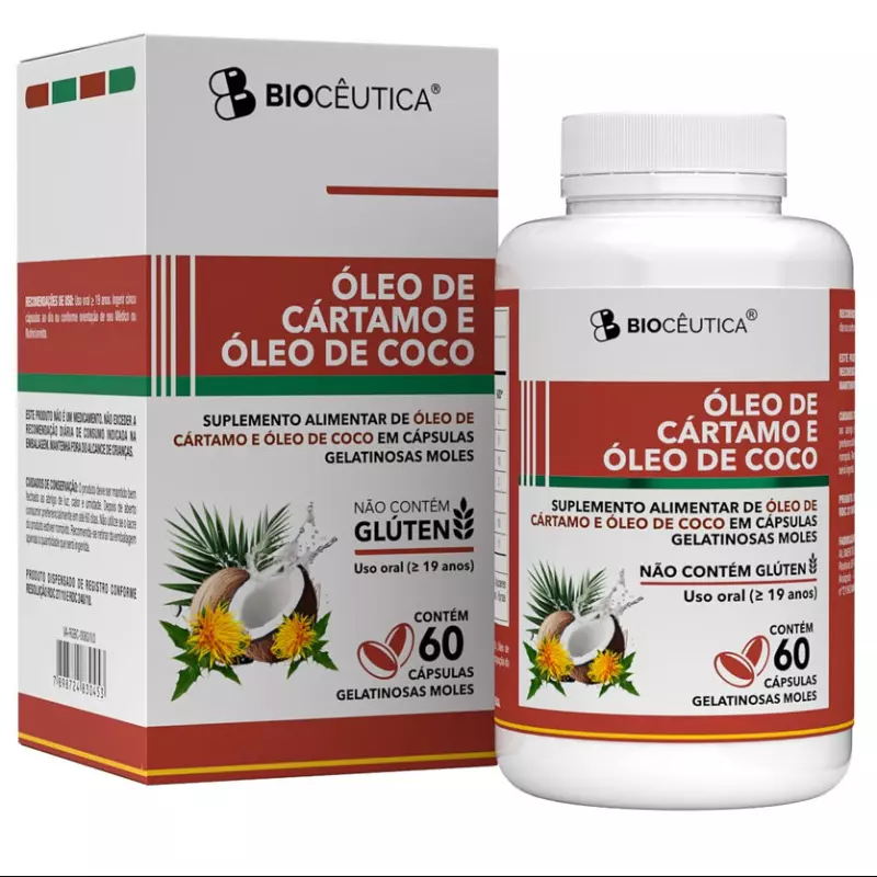 Cápsulas Óleo de Cártamo e Coco