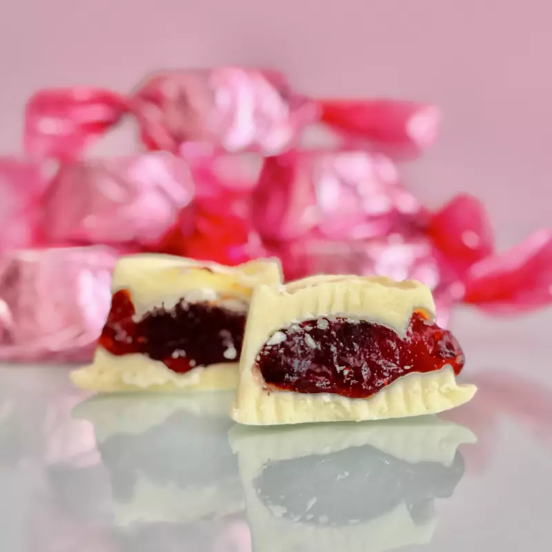 Bombom de F. Vermelhas e Choc.Branco