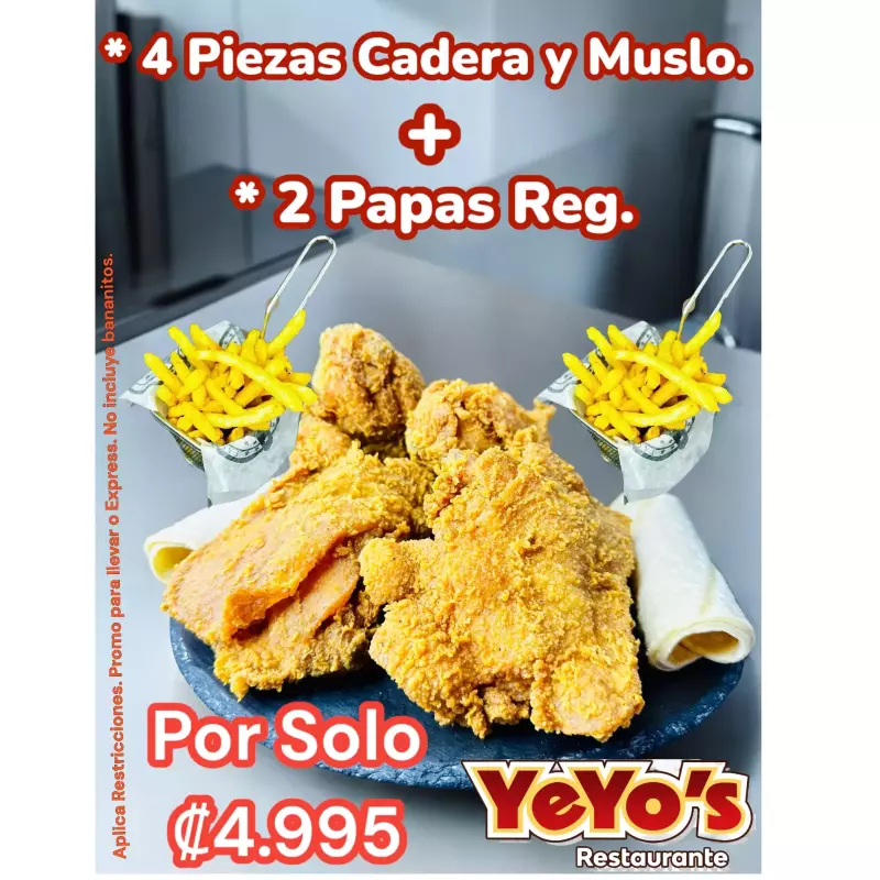 4 piezas MyC + 2 Papas Reg