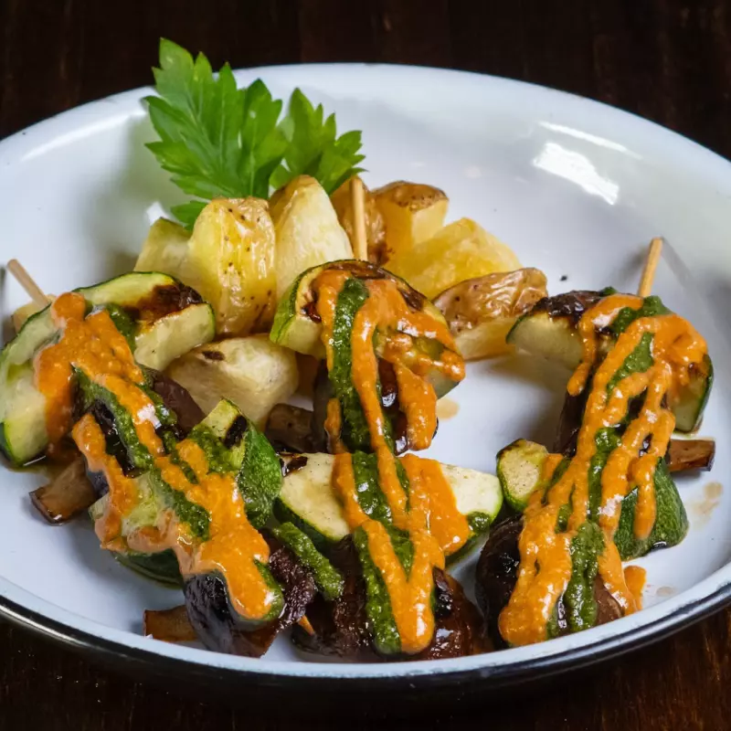 ZUCCINI & HONGOS C/PESTO ALBAHACA