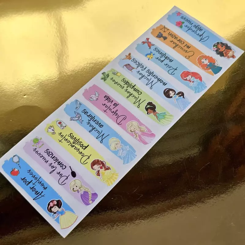 Sticker dtf uv x10 princesas