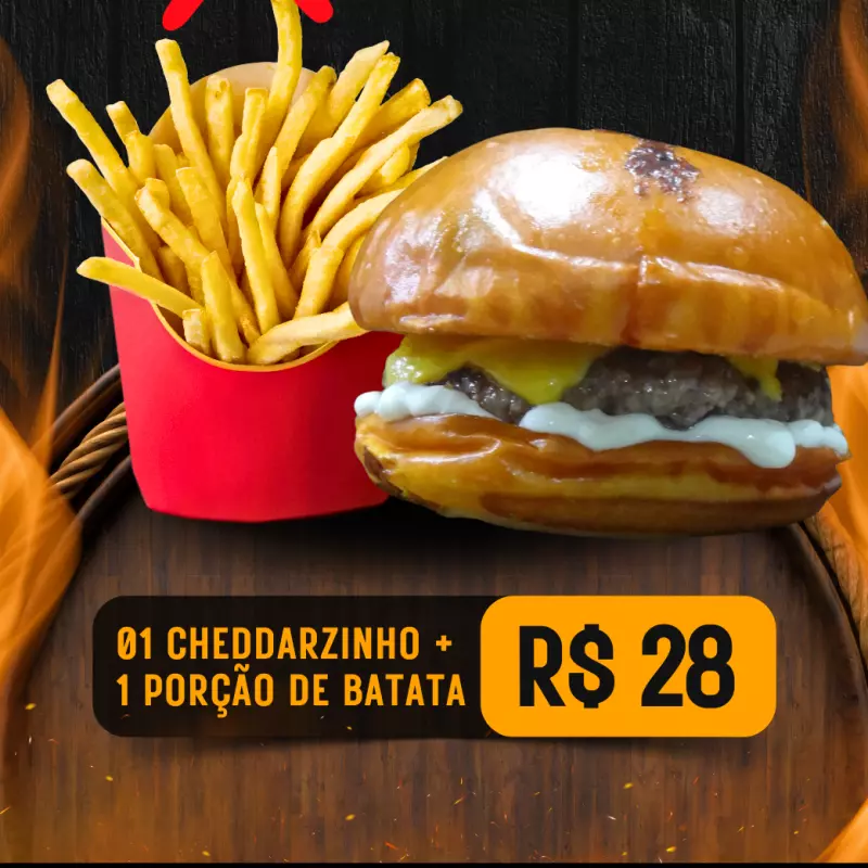 1 CHEDDARZINHO + BATATA