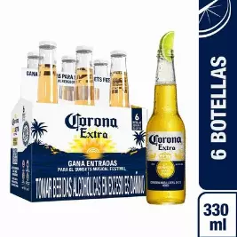 SIXPACK CERVEZA CORONA 330 ML