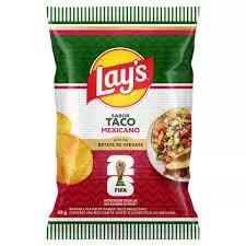 BATATA LAYS SABOR TACO MEXICANO