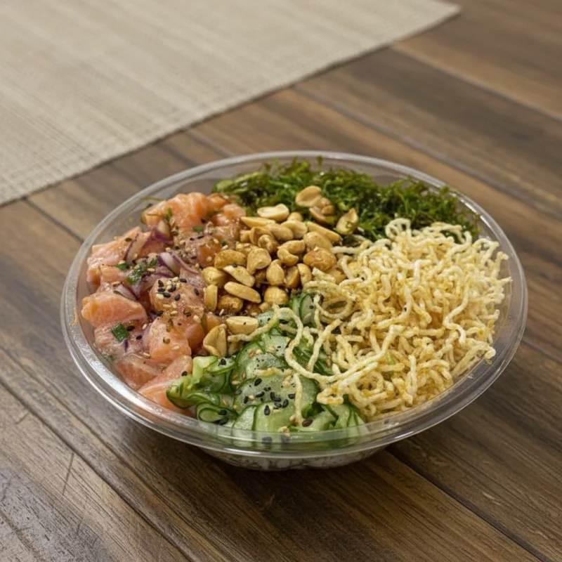 poke acevichado de salmao