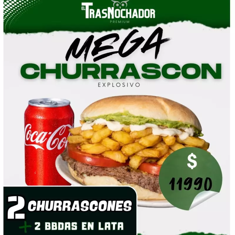 PROMO CHURRASCON + 2 BBDA EN LATA
