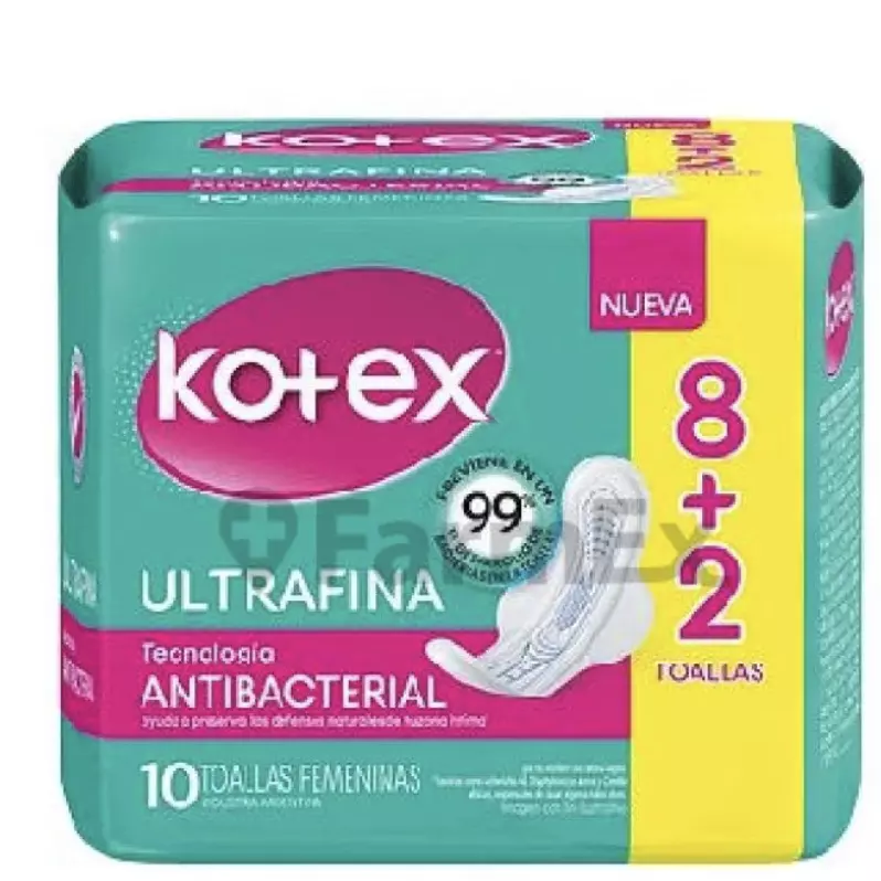 Toalla higiénica ultradelgada kotex