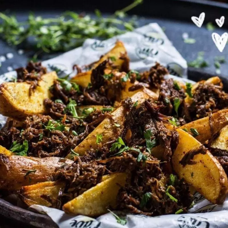 Batata Rustica com Costela.