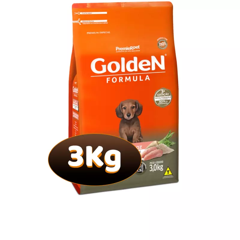 3 Kg - GoldeN Filhotes Peq Frango
