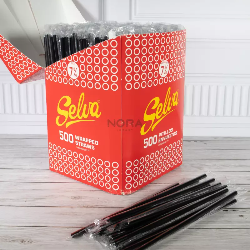 Pitillo SELVA Envuelto negro 500 und