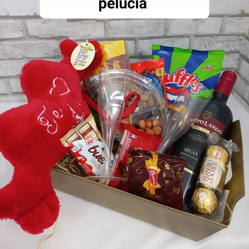 CHOCOLATE COM VINHO E PELÚCIA