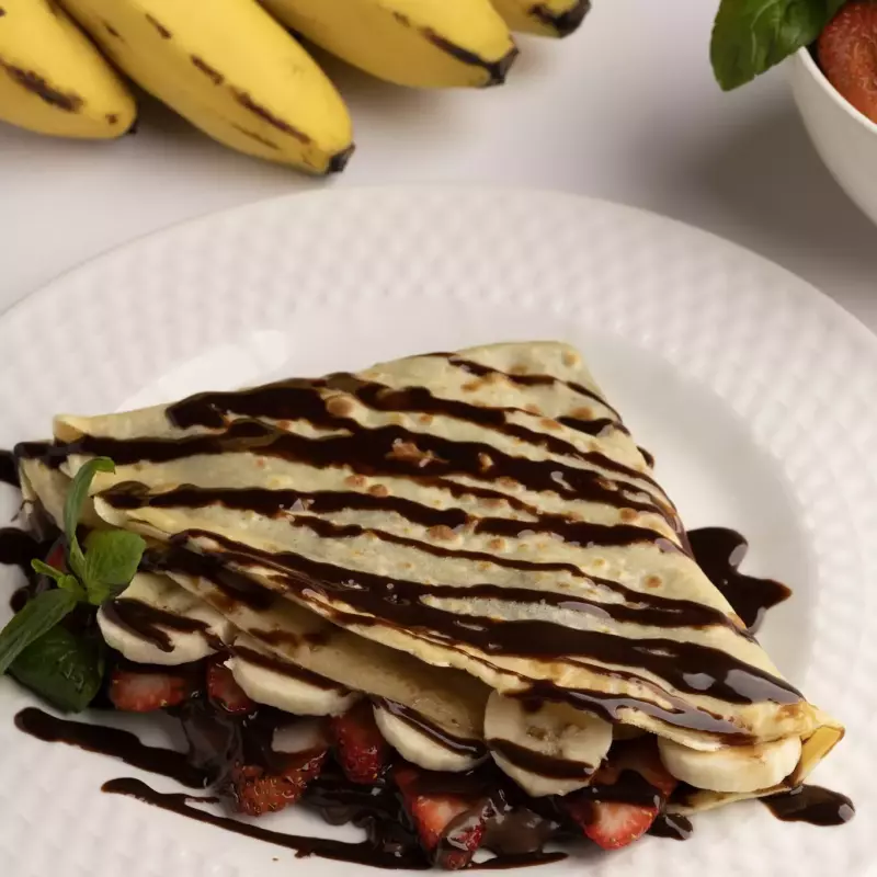 Crepa de nutella banano y fresa