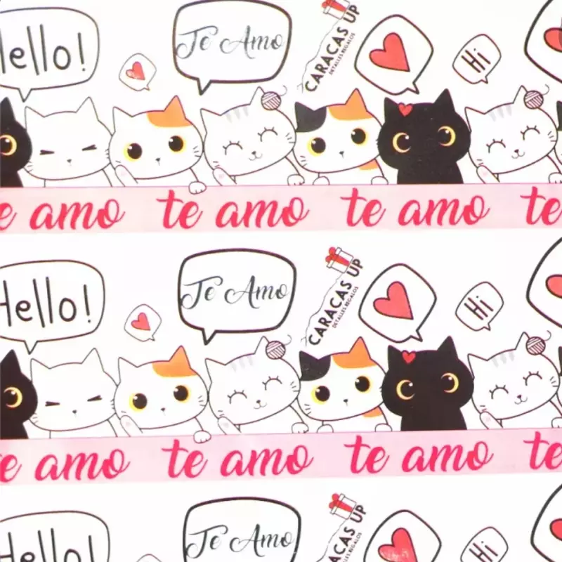 Papel de Regalo Te Amo Cat (65x48)