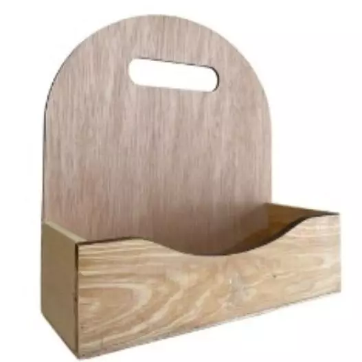 Caja madera con espaldar cargadera