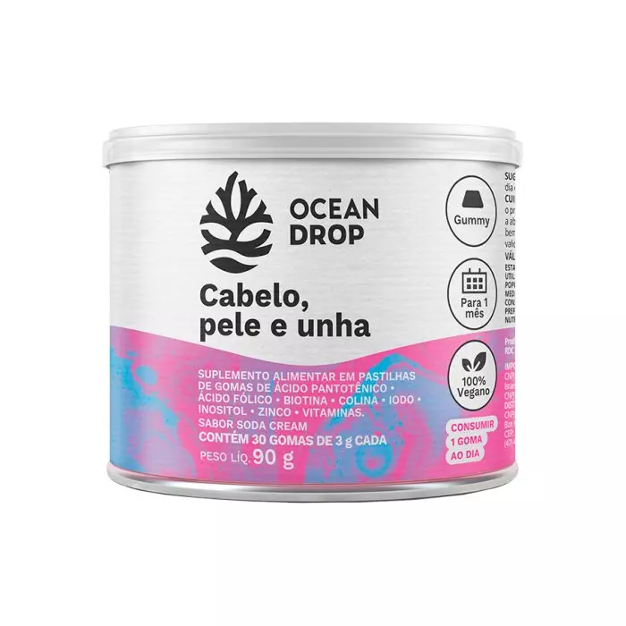Cabelo, Pele Unha -OceanDrop 30gomas