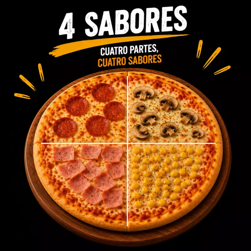 Pizza 4 sabores