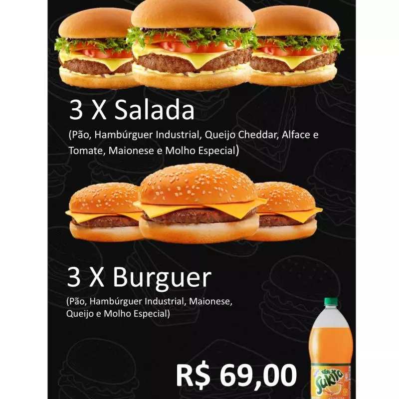 3 SALADA (IND) 3 XBURGUER (IND)