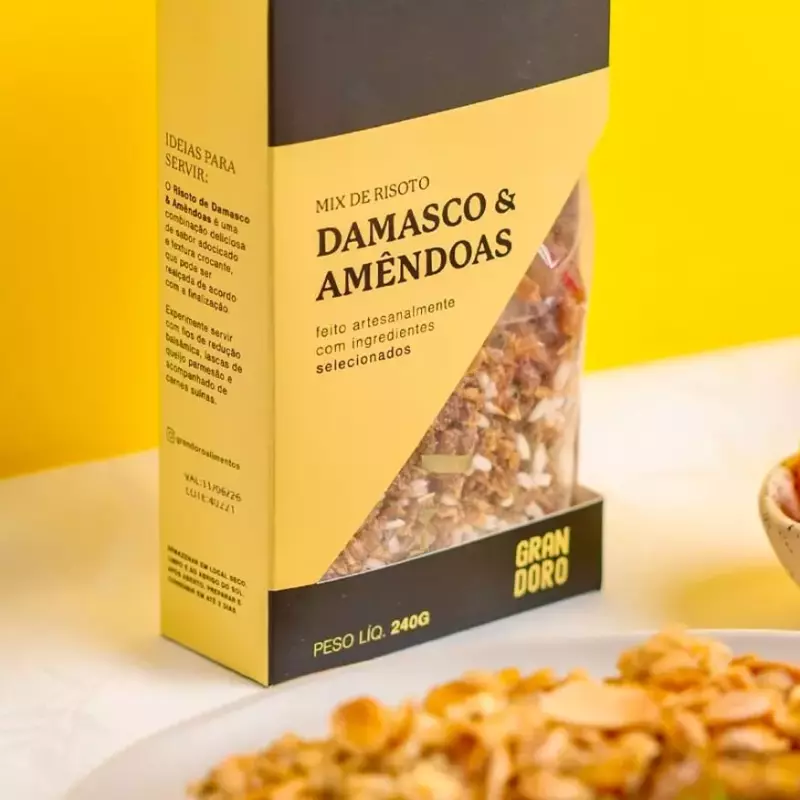 Risoto de Damasco e Amêndoas