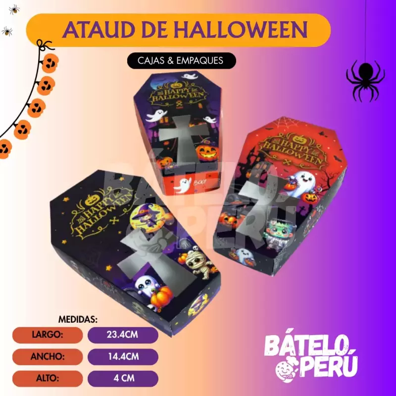 CAJA ATAUD HALLOWEEN